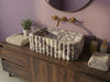 Calacatta Viola Fluted Marble Vessel Sink - calacatta viola marble sink
