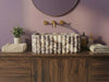 Calacatta Viola Fluted Marble Vessel Sink - handcrafted marble sink