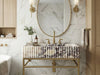 Calacatta Viola Marble Console Sink with Brass Stand - calacatta viola marble sink
