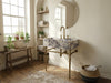 Calacatta Viola Marble Sink with Brass Frame - handcrafted marble sink