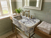 Calacatta Viola Marble Sink with Brass Frame - marble sink