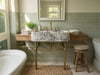 Calacatta Viola Marble Sink with Brass Frame - marble vanity