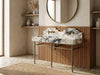 Calacatta Viola Marble Sink with Brass Stand - calacatta viola marble sink