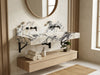 Calacatta Viola Marble Sink with Brass Stand - marble sink