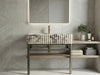 Calacatta Viola Marble Sink with Metal Stand - calacatta viola gold marble sink