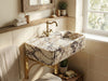 Calacatta Viola Marble Sink with Metal Stand - luxury calacatta