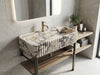Calacatta Viola Marble Sink with Metal Stand - calacatta viola sink