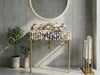 Calacatta Viola Marble Sink with Backsplash - wall mounted marble sink