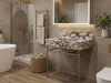 Calacatta Viola Marble Sink with Backsplash - luxury marble vanity