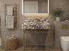 Calacatta Viola Marble Sink with Backsplash - marble vanity