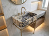 Calacatta Viola Marble Vessel Sink for Luxury Bathroom - marble sink