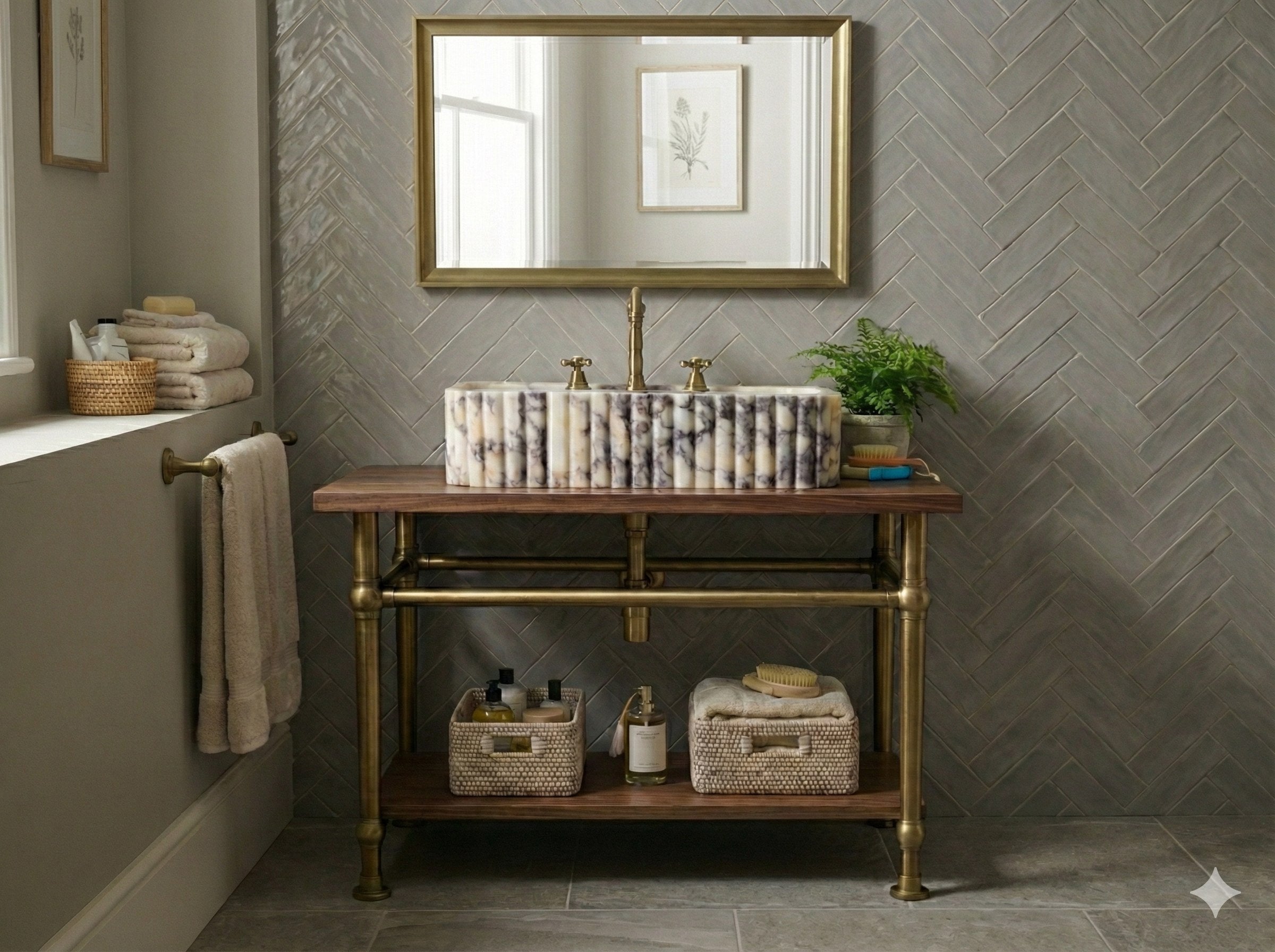 Calacatta Viola Marble Vessel Sink for Luxury Bathroom - detail view 15