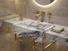 Calacatta Viola Marble Vessel Sink for Modern Vanity - wall mounted marble sink