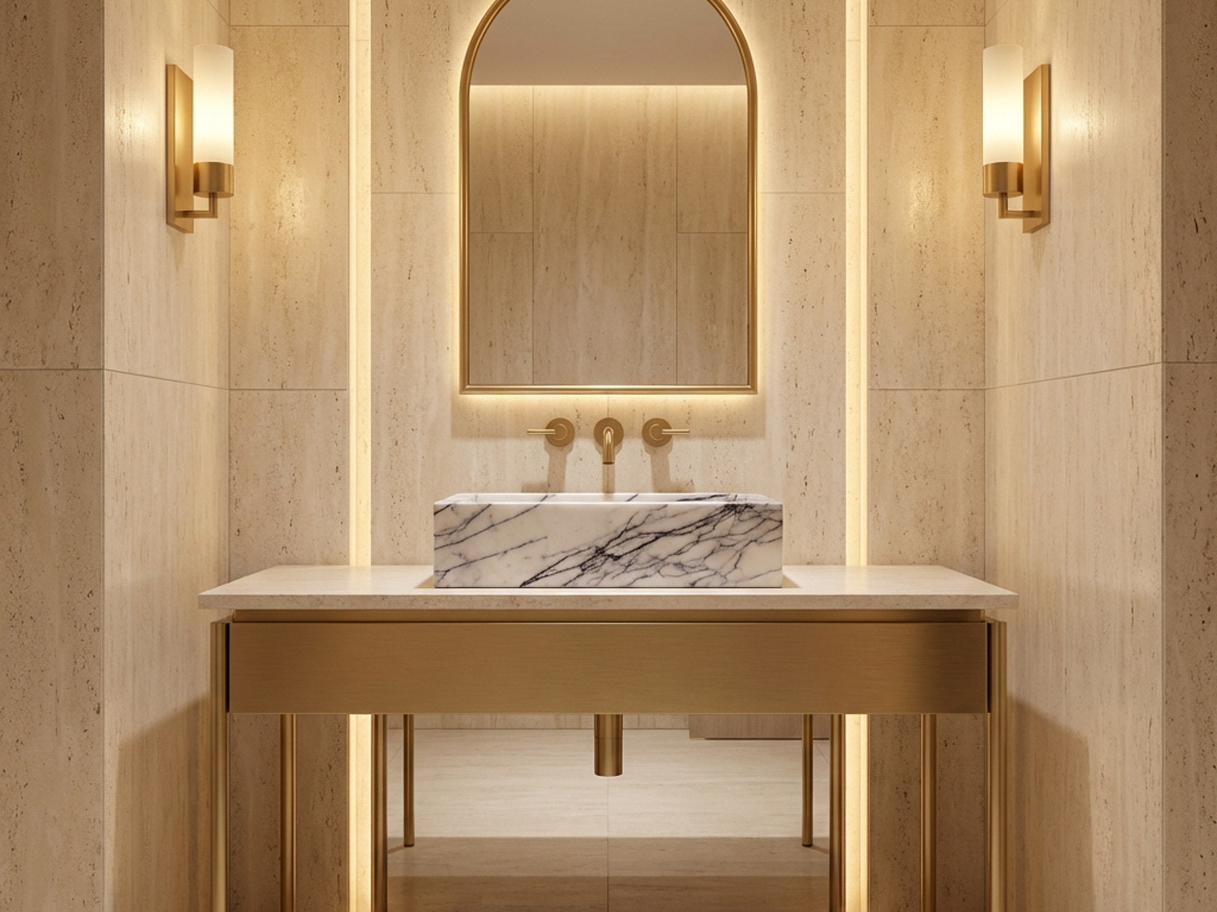 Calacatta Viola Marble Vessel Sink for Modern Vanity - luxury calacatta