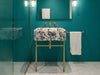 Calacatta Viola Marble Sink with Brass Stand product photo