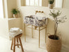 Calacatta Viola Marble Sink with Brass Stand product photo