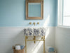 Calacatta Viola Marble Sink with Brass Stand product photo