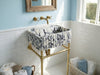 Calacatta Viola Marble Sink with Brass Stand product photo