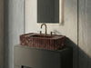 Rosso Levanto Fluted Marble Sink - rosso levanto marble sink