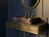 Rosso Levanto Fluted Marble Sink - fluted marble sink
