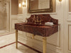 Rosso Levanto Marble Sink with Backsplash - marble sink