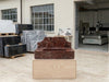 Rosso Levanto Marble Sink with Backsplash - marble atelier