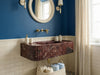 Rosso Levanto Wall Mounted Marble Sink - calacatta viola marble sink