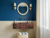 Rosso Levanto Wall Mounted Marble Sink - handcrafted marble sink
