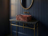 Rosso Levanto Wall Mounted Marble Sink - marble sink