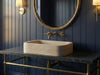 Travertine Bathroom Sink for Modern Vanity - handcrafted marble sink